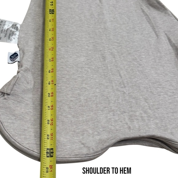 Nested Bean Gently Weighted Zen Sleepsack in Heathered Grey Unisex Size 6-24mo - Picture 9 of 9